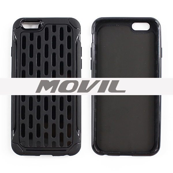 NP-2494 Doble capa Napoleon PC TPU funda para iPhone 6-10